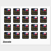 STICKER CARRÉ TEXAS OR (Feuille)