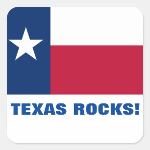 STICKER CARRÉ TEXAS ROCKS !
