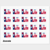 STICKER CARRÉ TEXAS ROCKS (Feuille)