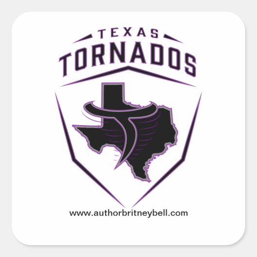 Sticker Carré Texas Tornados (Devant)
