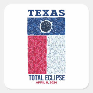 Sticker Carré Texas Total Eclipse