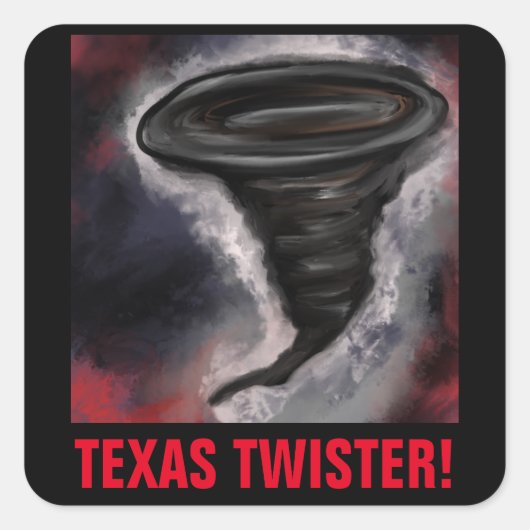 STICKER CARRÉ TEXAS TWISTER (Devant)