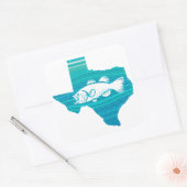 Sticker Carré Texas Wave Fishing (Enveloppe)