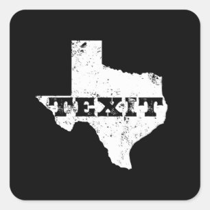 Sticker Carré Texit - Nation du Texas - Texans pour la sécessio