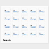 Sticker Carré Texte Cool (Feuille)