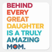 Sticker Carré Texte d'expression de conception mignonne pour la  (Devant)