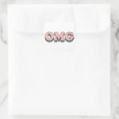 Sticker Carré Texte en couche OMG (Sac)