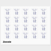 Sticker Carré Texte graphique LOVE - Bleu (Feuille)