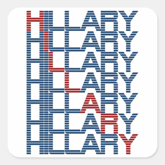 Sticker Carré texte hillary clintonPierres (Devant)