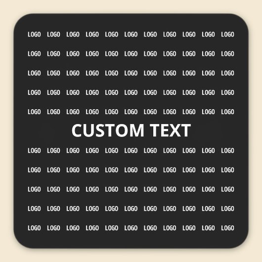 Sticker Carré Texte modifiable et Motif d'image ou de logo téléc