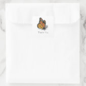 Sticker Carré Texte personnalisable Monarch Butterfly (Sac)