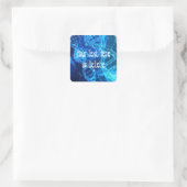 Sticker Carré Texte personnalisé Bleu Double Hélix ADN Strand Sc (Sac)