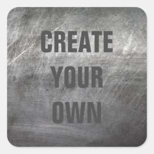 Sticker Carré Texture balayée rayée en métal