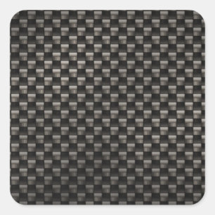 Sticker Carré Texture de fibre de carbone