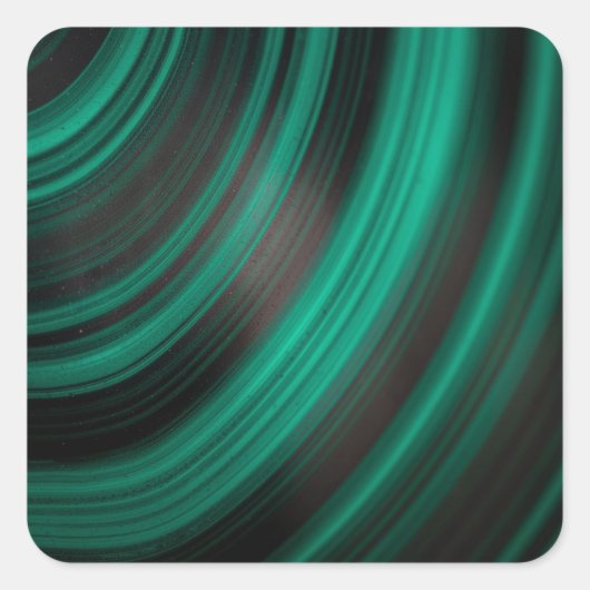 Sticker Carré texture de malachite (Devant)