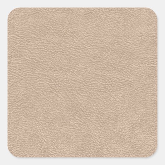 Sticker Carré Texture en cuir beige Tan (Devant)
