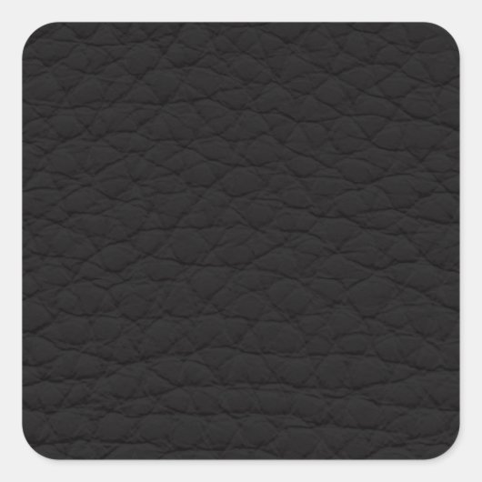 Sticker Carré Texture en cuir noir (Devant)