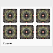 Sticker Carré Texture fractale (Feuille)
