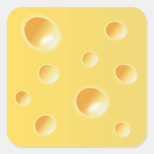 Sticker Carré Texture jaune de fromage suisse