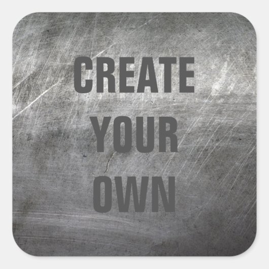 Sticker Carré Texture métallique brossée (Devant)