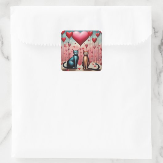 Sticker Carré thang amour chic (Sac)