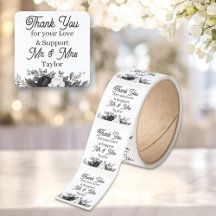 Thank You Floral Wedding Personalized