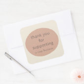 Sticker Carré Thank you for supporting a tiny business labels (Enveloppe)