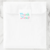 Sticker Carré Thank You Glossy Ocean Pastel Text (Sac)