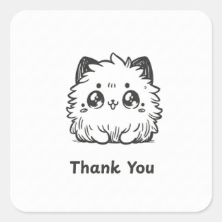 Sticker Carré 'Thank you sticker'