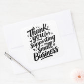 Sticker Carré Thank You Sticker, Support Small Business (Enveloppe)