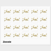 Sticker Carré Thankful gold lettering (Feuille)