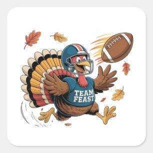 Sticker Carré Thanksgiving Football Turquie Imaginaire Football
