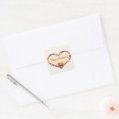Sticker Carré Thanksgiving Heart et Cornucopia (Enveloppe)