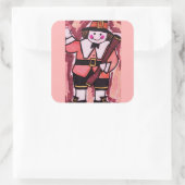 STICKER CARRÉ THANKSGIVING PILGRIM (Sac)