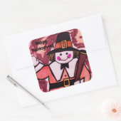 STICKER CARRÉ THANKSGIVING PILGRIM (Enveloppe)