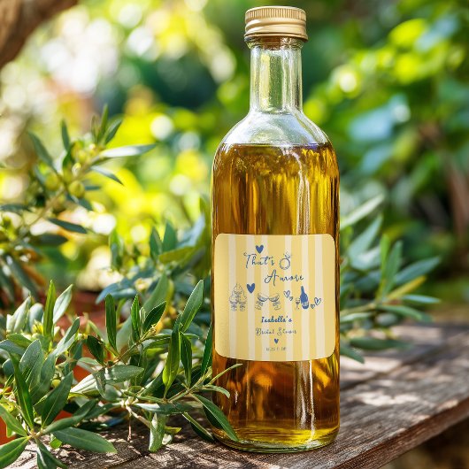 Sticker Carré That's Amore Hand Drawn Bridal Shower Favor Label