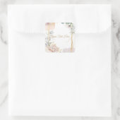 Sticker Carré The Aureate Frame Mauve Floral Greenery Wedding  (Sac)