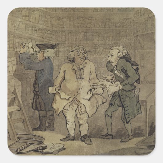 Sticker Carré The Author and his Publisher, 1784 (Devant)