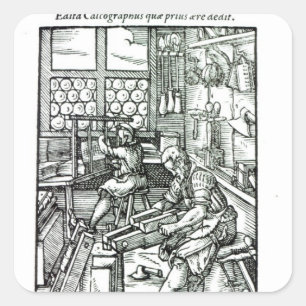 Sticker Carré The Bookbinder, publié par Hartman Schopper