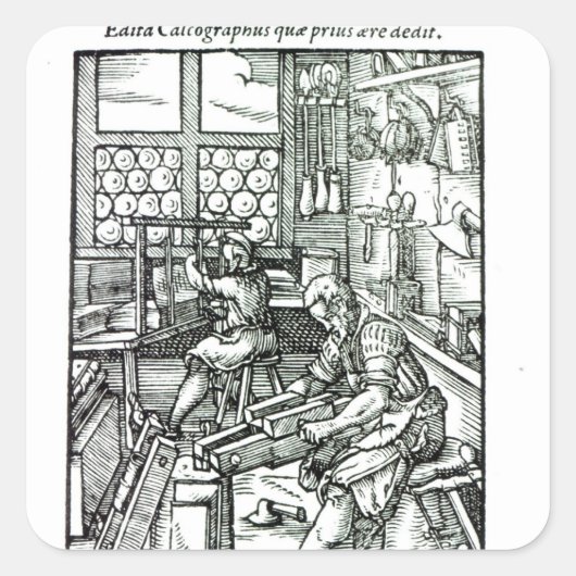 Sticker Carré The Bookbinder, publié par Hartman Schopper (Devant)