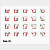 Sticker Carré The Bossy Elf Family Matching Christmas Pajamas (Feuille)