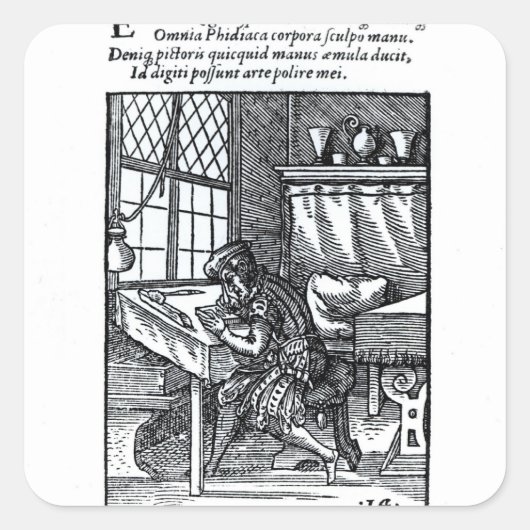 Sticker Carré The Engraver, publié par Hartman Schopper (Devant)