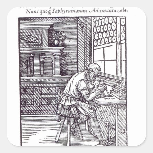 Sticker Carré The Gem Engraver, publié par Hartman Schopper (Devant)