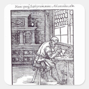 Sticker Carré The Gem Engraver, publié par Hartman Schopper