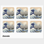 Sticker Carré The Great Drone Wave Off Kanagawa (Feuille)