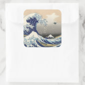 Sticker Carré The Great Drone Wave Off Kanagawa (Sac)