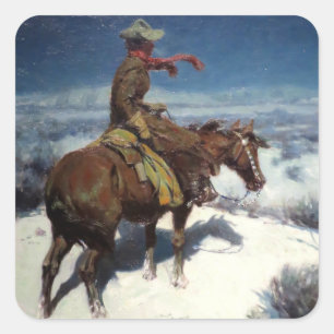 Sticker Carré “The Lonely Vigil” by W Herbert Dunton