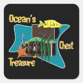 Sticker Carré The Ocean's treasure chest (Devant)