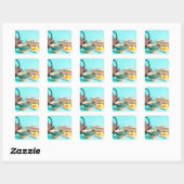 Sticker Carré Thé pour un (Feuille)