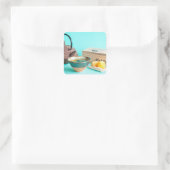 Sticker Carré Thé pour un (Sac)